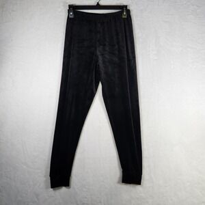 Rocawear Black Velour Jogger Pants Women's Medium Elastic Waistband‎ Comfy